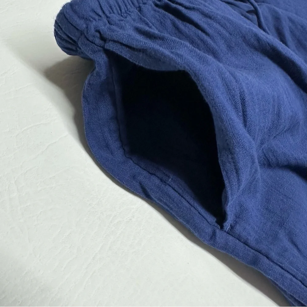J. Crew women’s Deep Blue Casual Button-Down Shirt/pants set Sz XXS/Xs nwt over